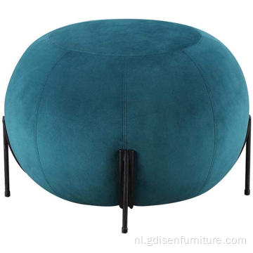 Sofa Stool Velvet getuft metalen ontlasting